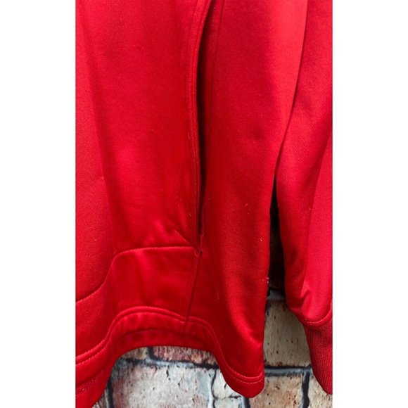 Atlanta Falcons NFL Reebok Mens 2XL Red 1/4 Zip Pullover Jacket Fleece Lined - Picture 3 of 6